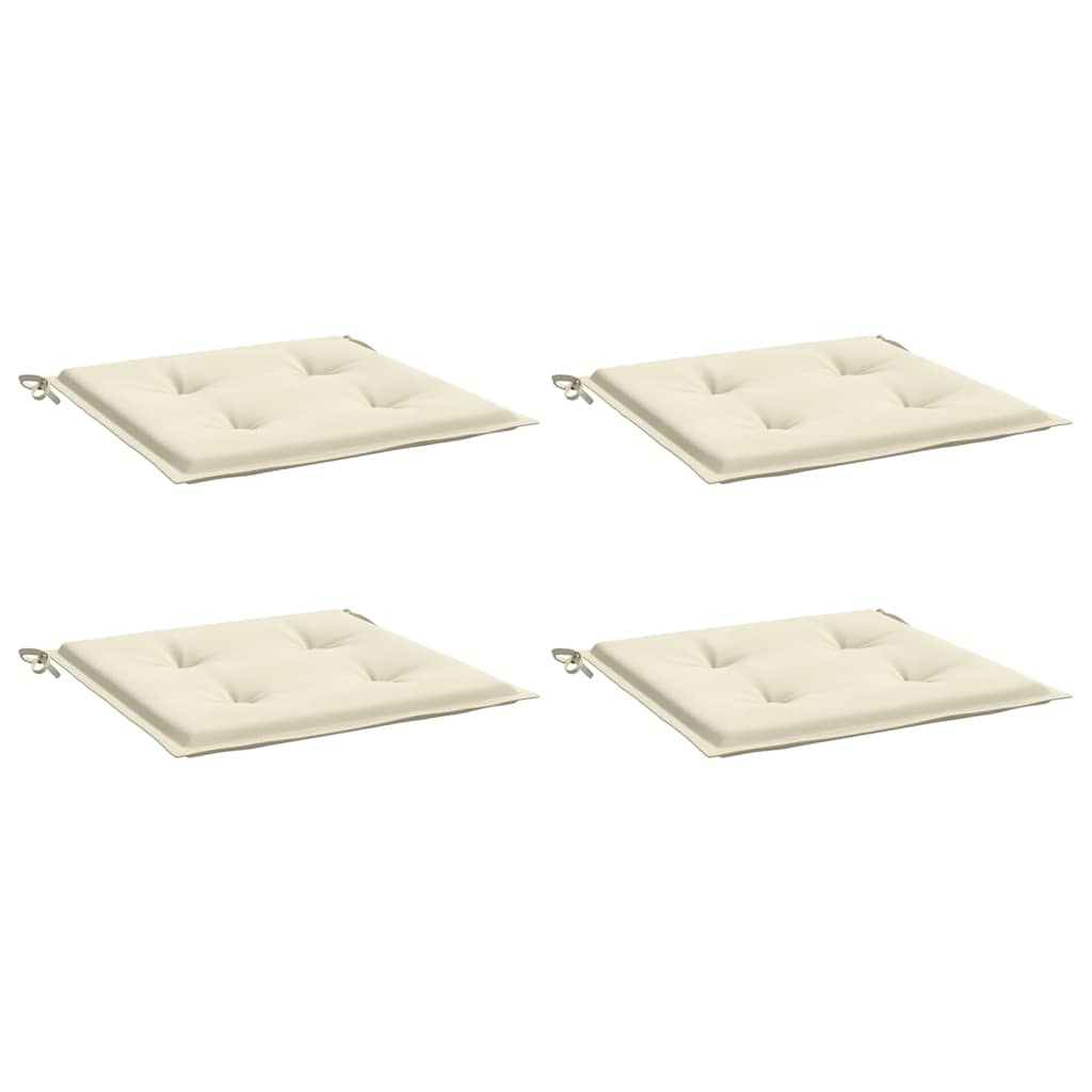 Gartenstuhl-Kissen 4 Stk. Creme 50x50x3 cm Oxford-Gewebe