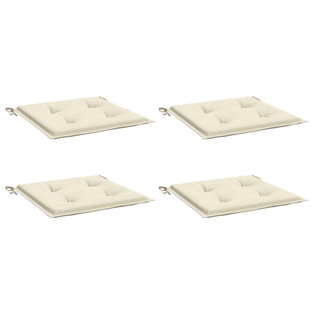 Gartenstuhl-Kissen 4 Stk. Creme 50x50x3 cm Oxford-Gewebe