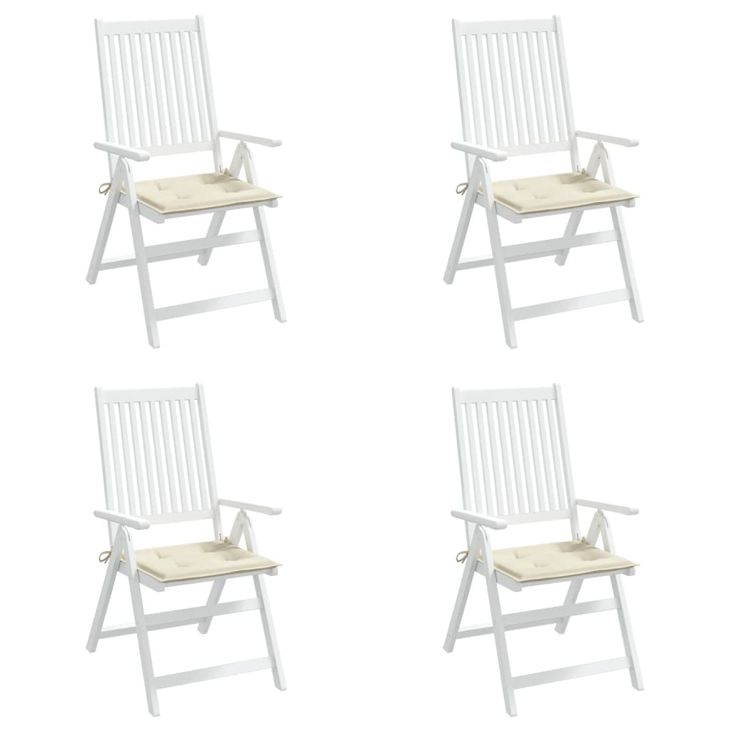 Gartenstuhl-Kissen 4 Stk. Creme 50x50x4 cm Oxford-Gewebe