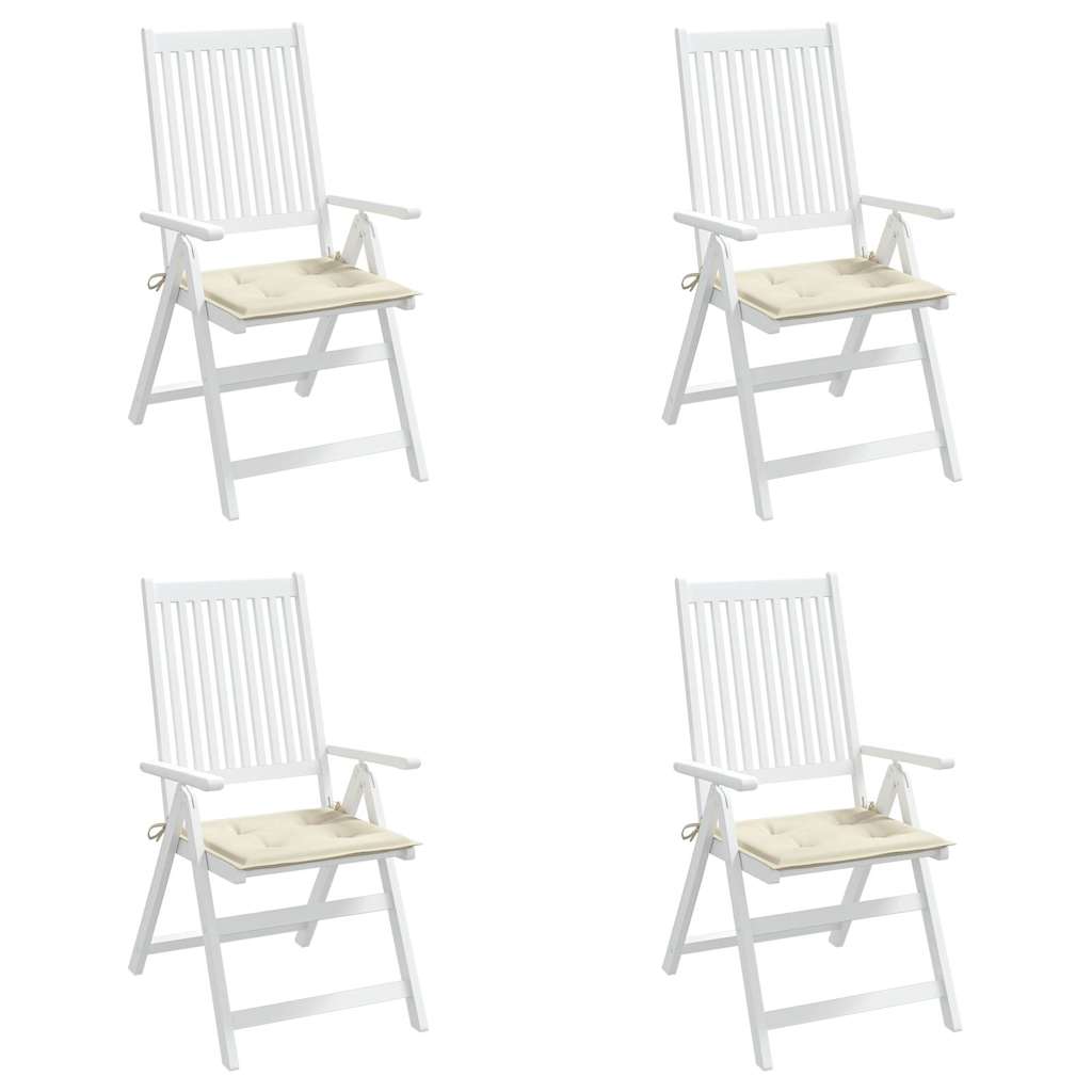 Gartenstuhl-Kissen 4 Stk. Creme 50x50x3 cm Oxford-Gewebe
