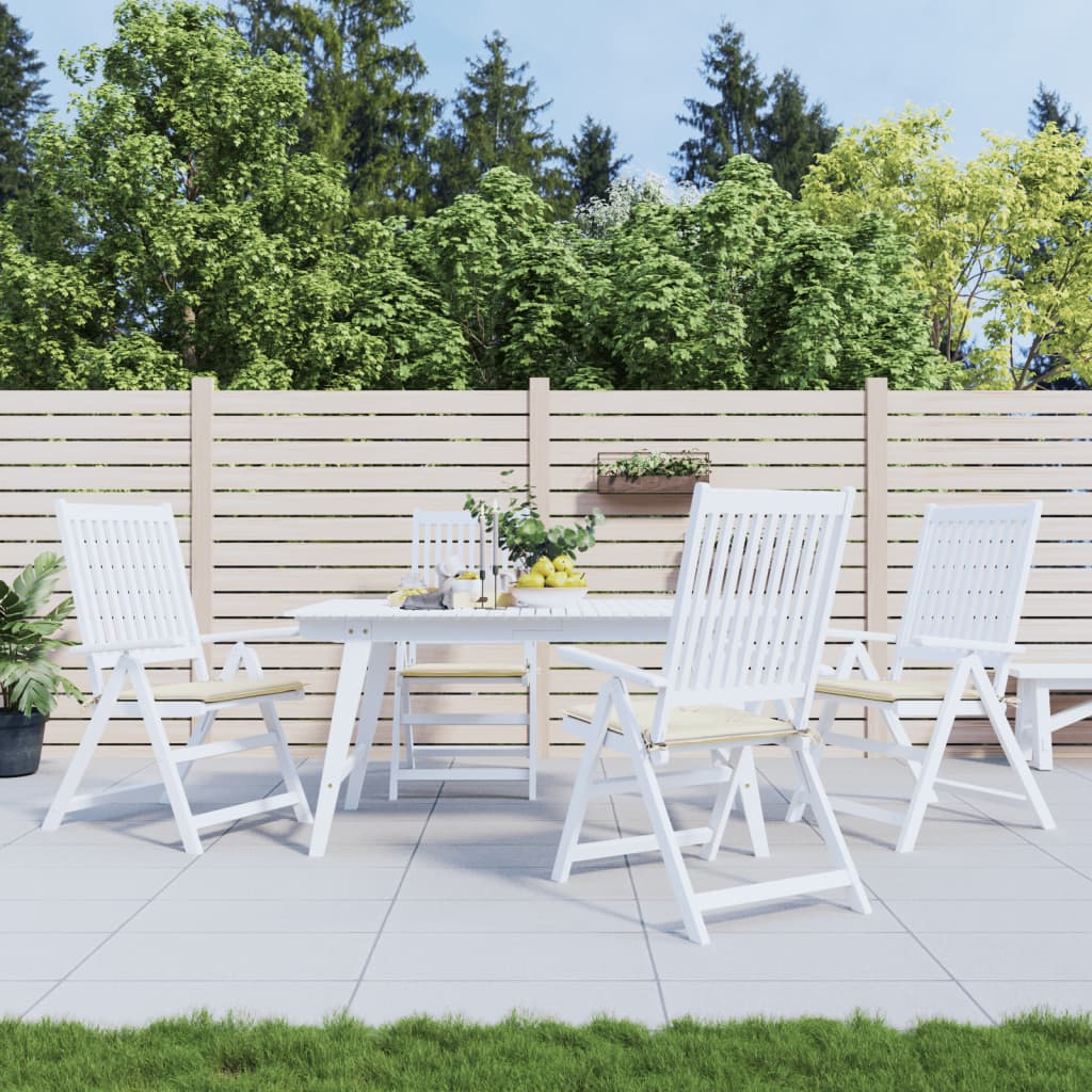 Gartenstuhl-Kissen 4 Stk. Creme 50x50x3 cm Oxford-Gewebe