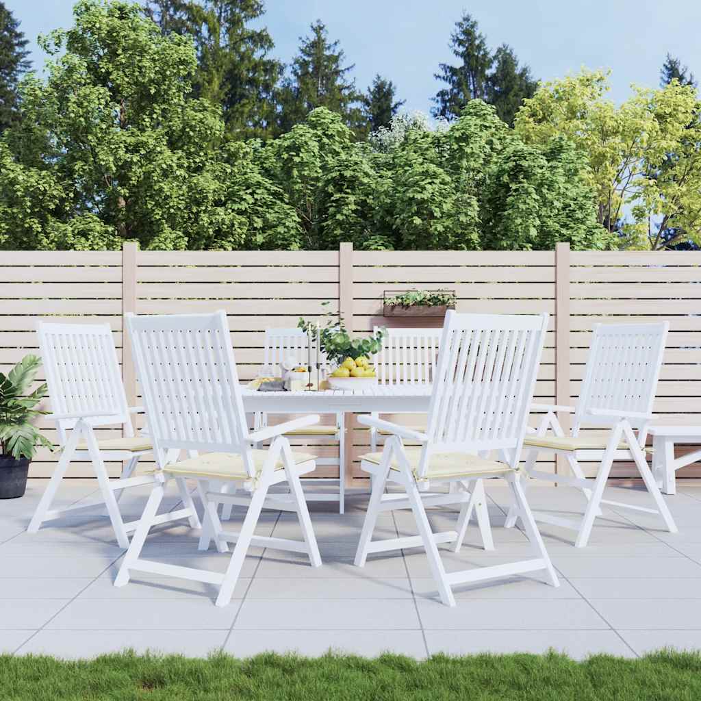 Gartenstuhl-Kissen 6 Stk. Creme 50x50x3 cm Oxford-Gewebe
