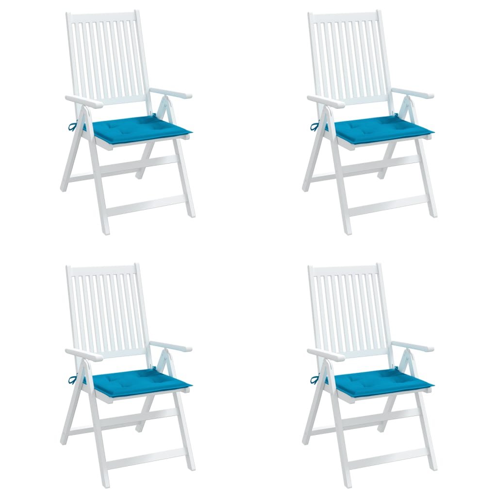 Gartenstuhl-Kissen 4 Stk. Blau 50x50x4 cm Oxford-Gewebe