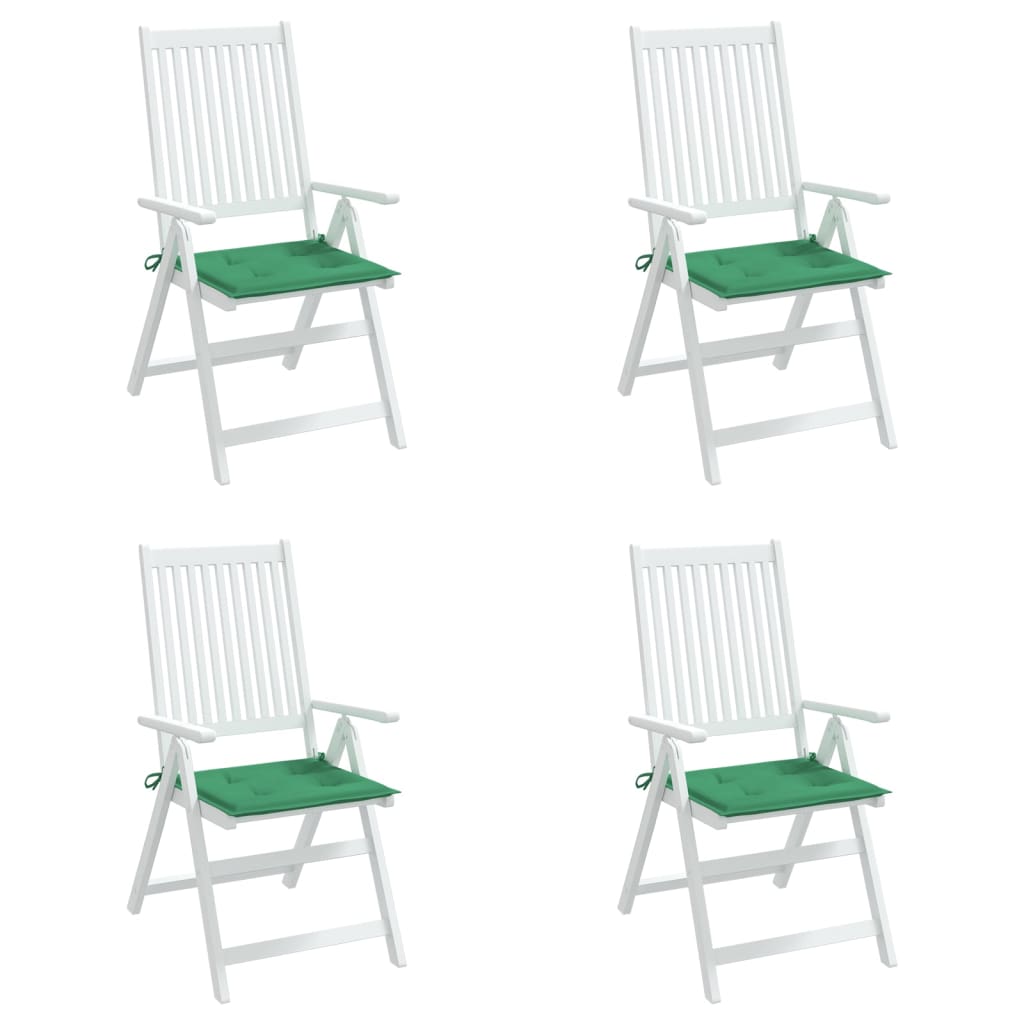 Gartenstuhl-Kissen 4 Stk. Grün 50x50x4 cm Oxford-Gewebe
