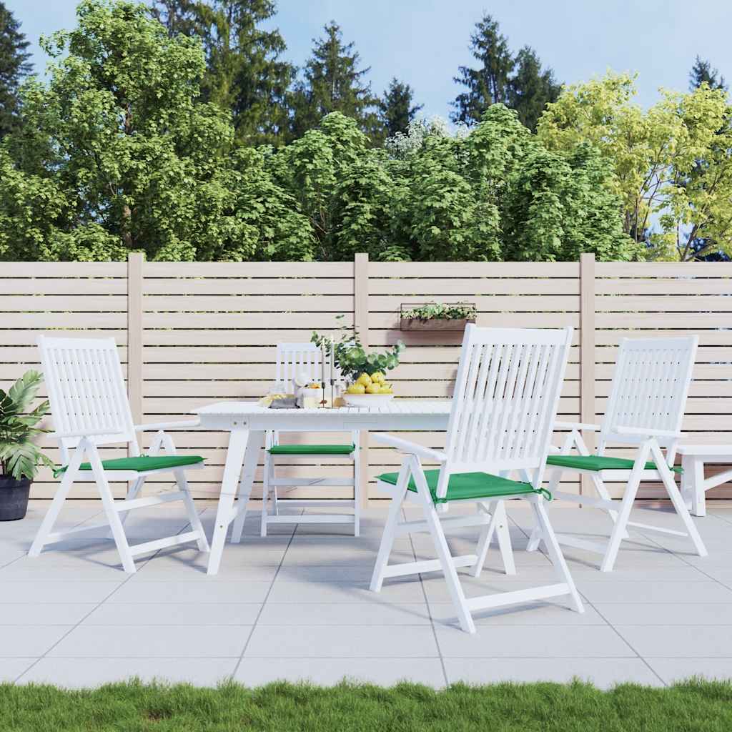 Gartenstuhl-Kissen 4 Stk. Grün 50x50x3 cm Oxford-Gewebe