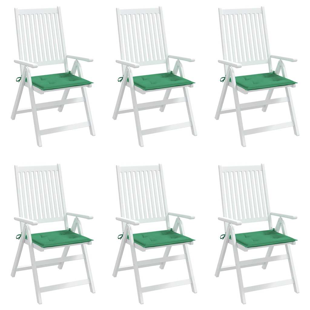 Gartenstuhl-Kissen 6 Stk. Grün 50x50x3 cm Oxford-Gewebe