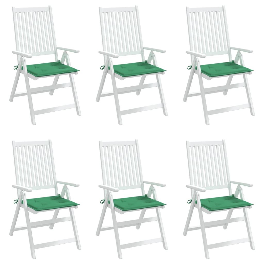 Gartenstuhl-Kissen 6 Stk. Grün 50x50x4 cm Oxford-Gewebe