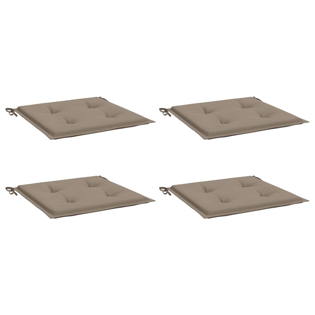 Gartenstuhl-Kissen 4 Stk. Taupe 50x50x3 cm Oxford-Gewebe