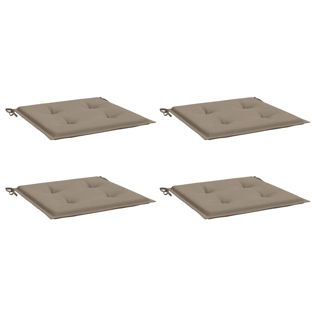 Gartenstuhl-Kissen 4 Stk. Taupe 50x50x3 cm Oxford-Gewebe
