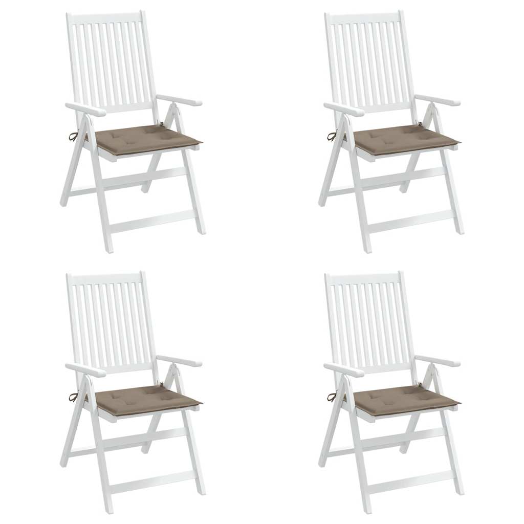 Gartenstuhl-Kissen 4 Stk. Taupe 50x50x3 cm Oxford-Gewebe