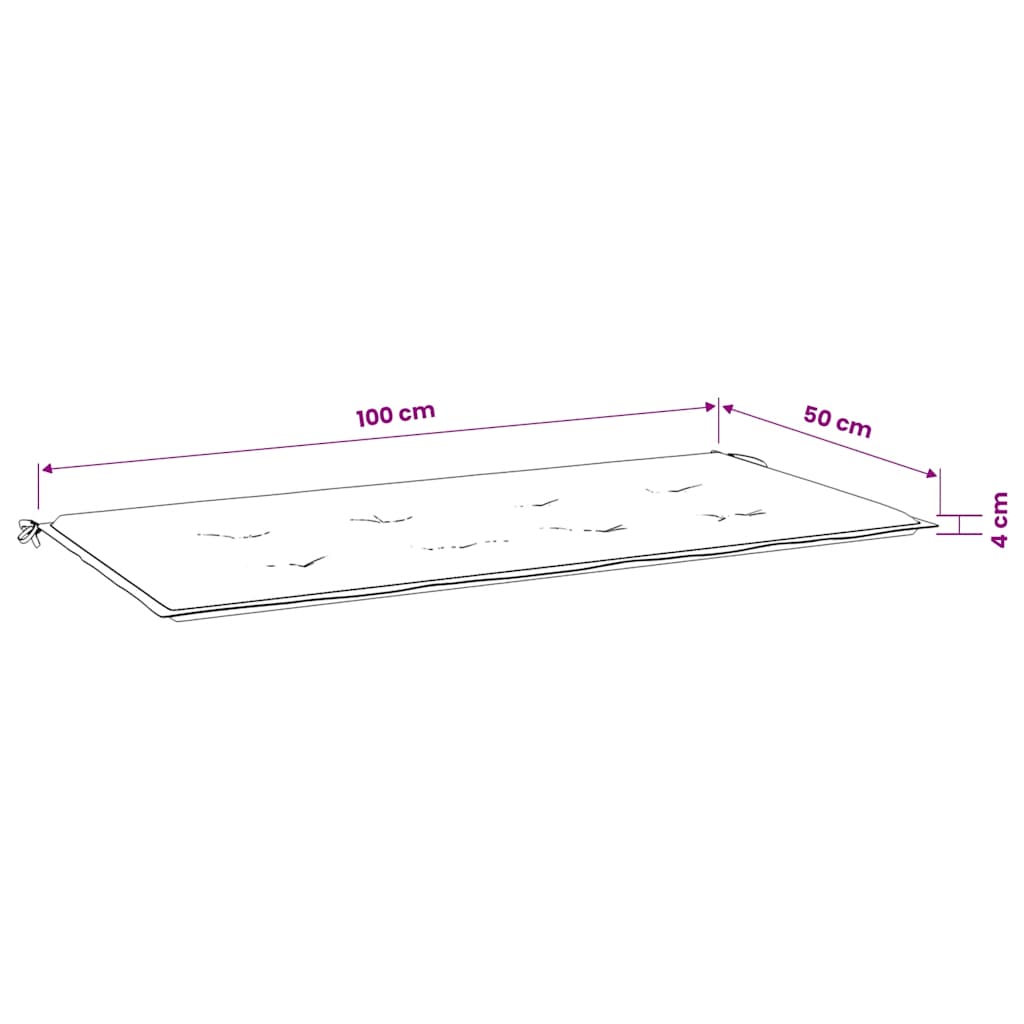 Gartenbank-Auflage Weinrot 100x50x4 cm Oxford-Gewebe