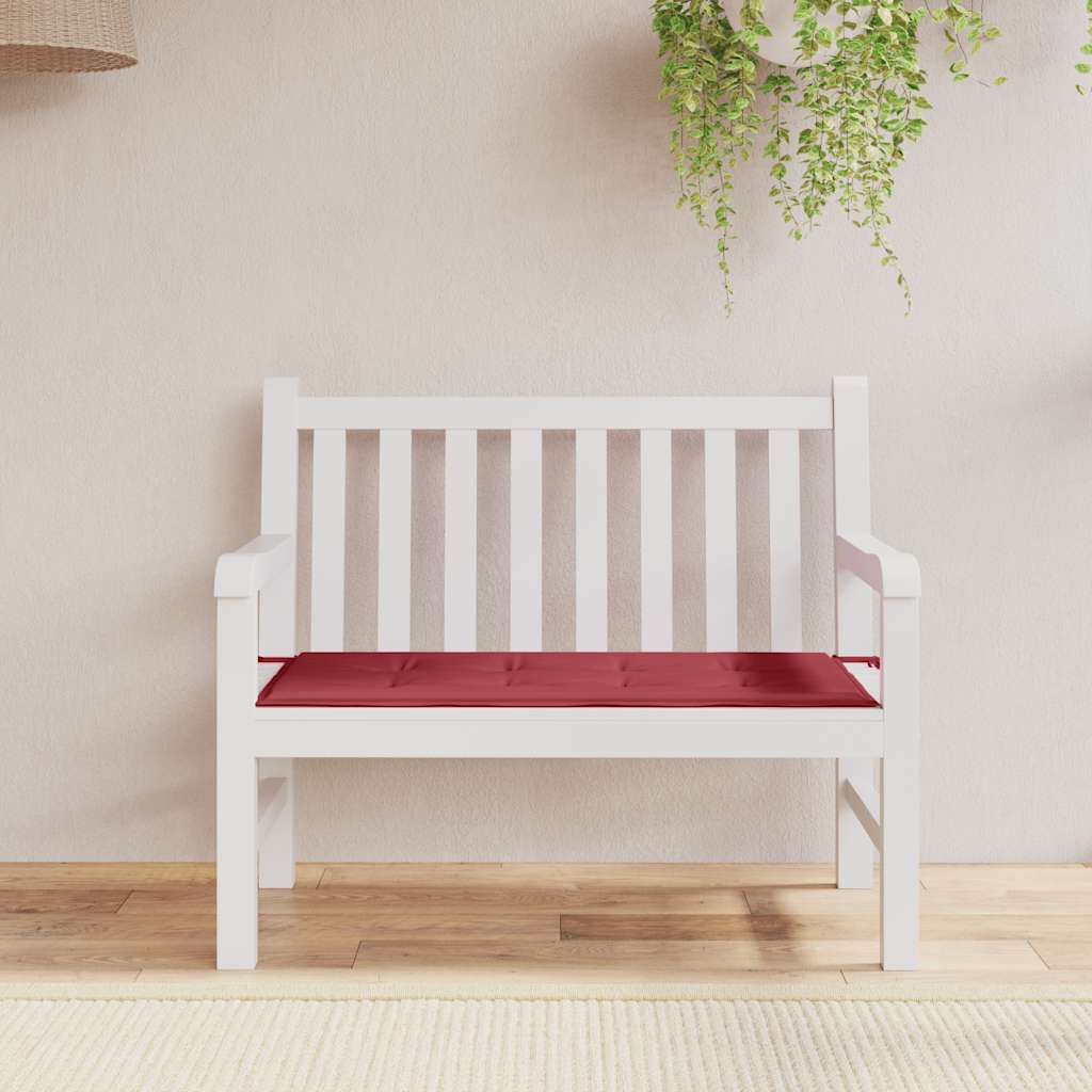 Gartenbank-Auflage Weinrot 120x50x4 cm Oxford-Gewebe