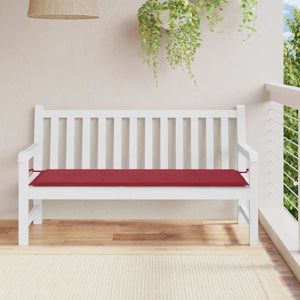 Gartenbank-Auflage Weinrot 150x50x4 cm Oxford-Gewebe