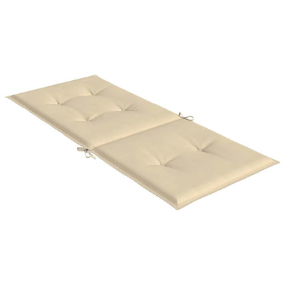 Gartenstuhlauflagen für Hochlehner 6Stk. Beige 120x50x3cm Stoff