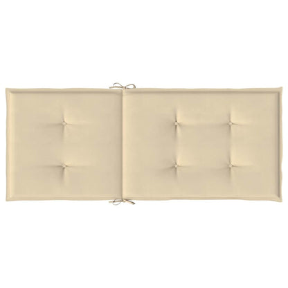 Gartenstuhlauflagen für Hochlehner 6Stk. Beige 120x50x3cm Stoff