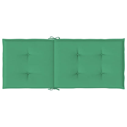 Gartenstuhlauflagen für Hochlehner 6 Stk. Grün 120x50x3cm Stoff