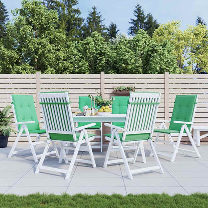 Gartenstuhlauflagen für Hochlehner 6 Stk. Grün 120x50x3cm Stoff