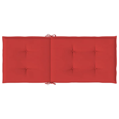 Gartenstuhlauflagen für Hochlehner 6 Stk. Rot 120x50x3 cm Stoff