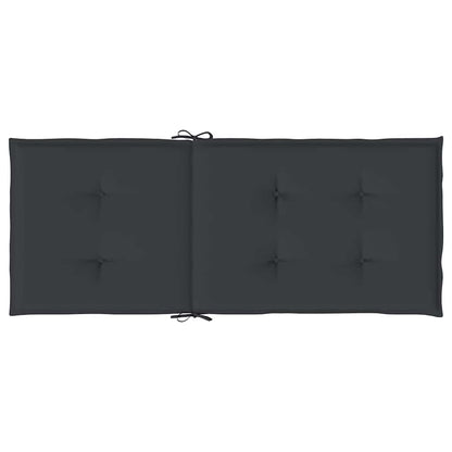 Gartenstuhlauflagen für Hochlehner 6 Stk. Schwarz 120x50x3 cm