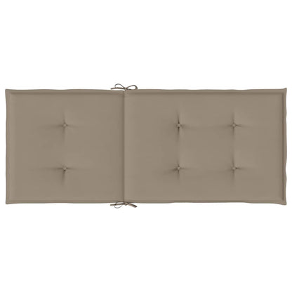 Gartenstuhlauflagen für Hochlehner 6Stk. Taupe 120x50x3cm Stoff