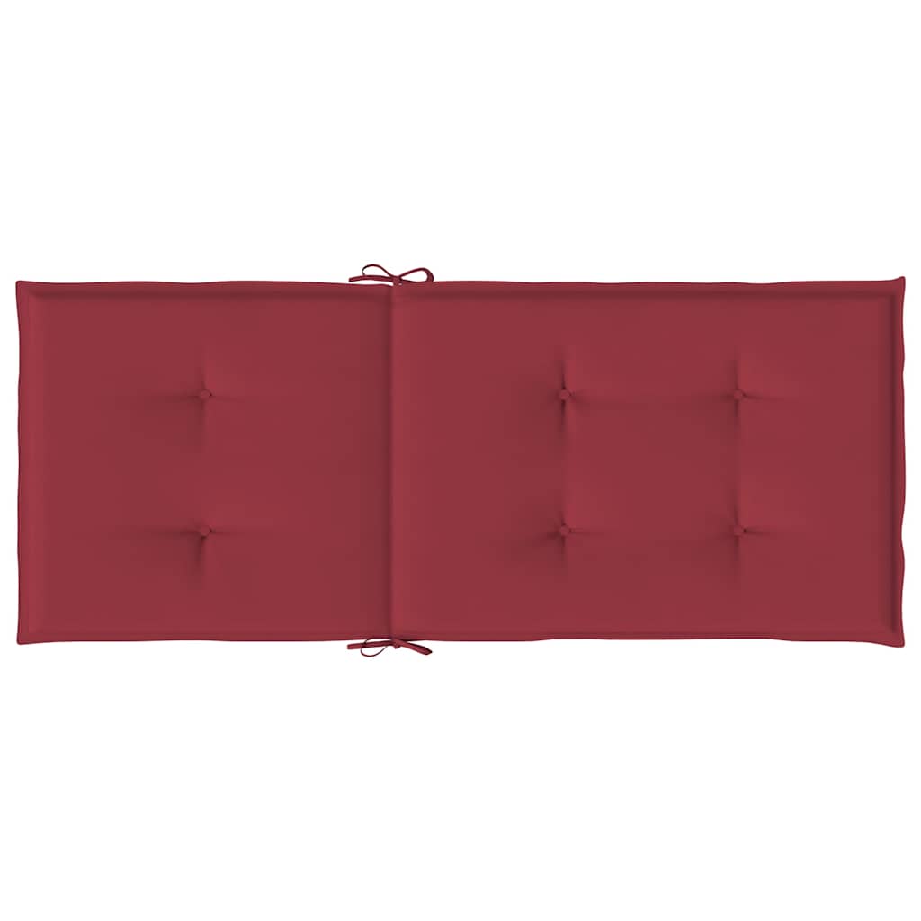 Gartenstuhlauflagen für Hochlehner 4 Stk. Weinrot 120x50x3 cm