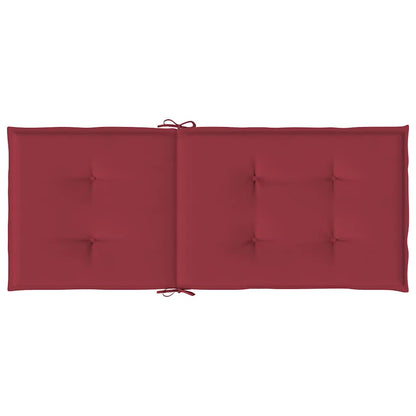 Gartenstuhlauflagen für Hochlehner 6 Stk. Weinrot 120x50x3 cm