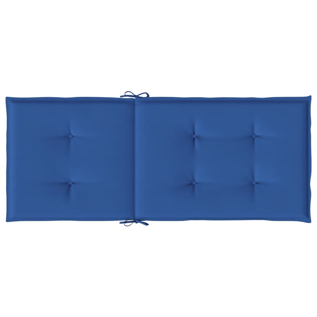 Gartenstuhlauflagen für Hochlehner 6 Stk. Königsblau 120x50x3cm
