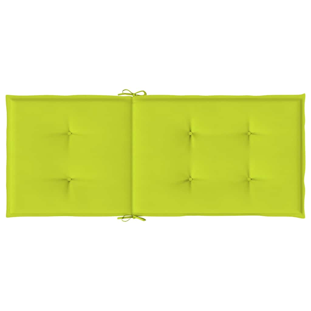Gartenstuhlauflagen für Hochlehner 6 Stk. Knallgrün 120x50x3 cm