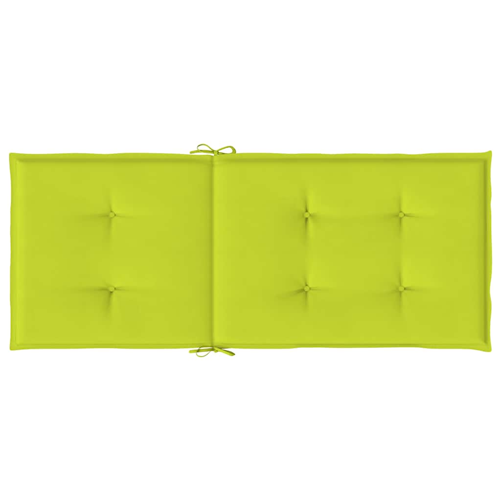 Gartenstuhlauflagen für Hochlehner 6 Stk. Knallgrün 120x50x3 cm