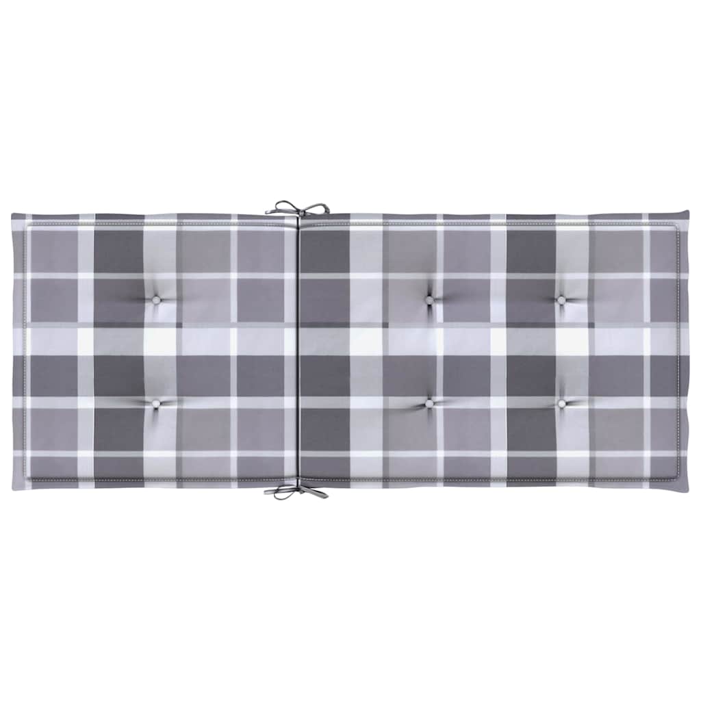 Gartenstuhlauflagen für Hochlehner 6 Stk. 120x50x3cm Stoff
