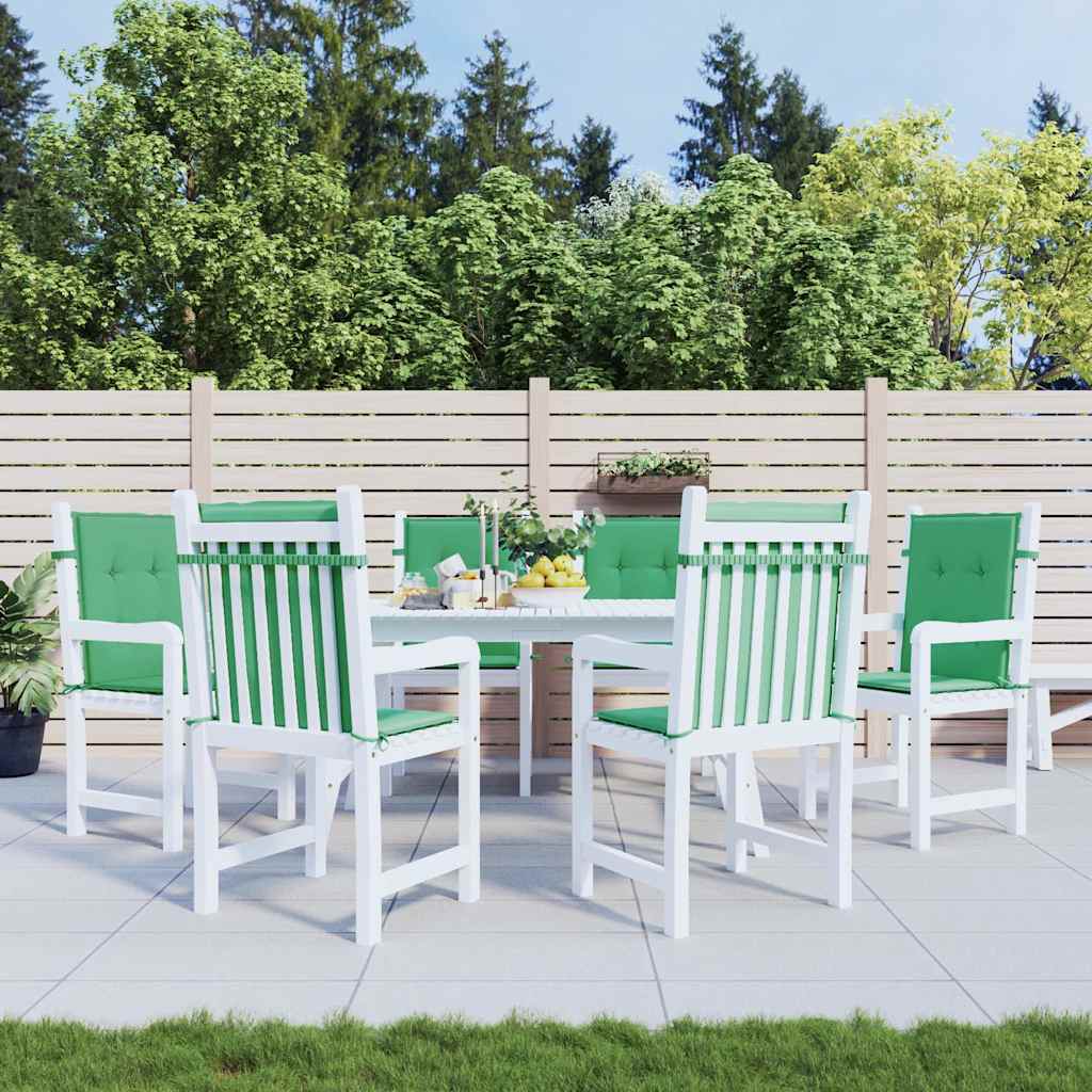 Gartenstuhlauflagen für Niedriglehner 6 Stk. Grün 100x50x3 cm