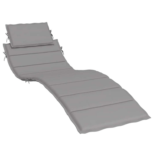 Sonnenliegen-Auflage Grau 186x58x4 cm Oxford-Gewebe