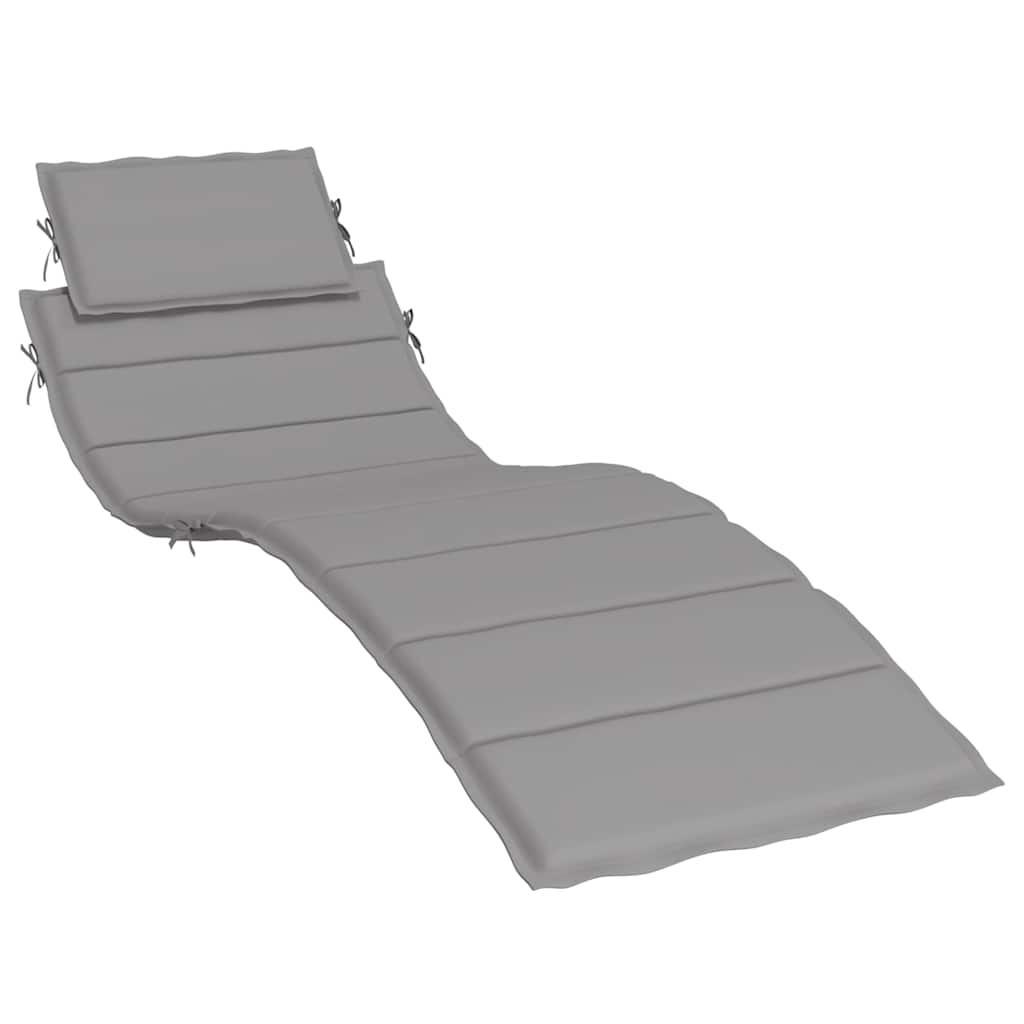 Sonnenliegen-Auflage Grau 186x58x4 cm Oxford-Gewebe