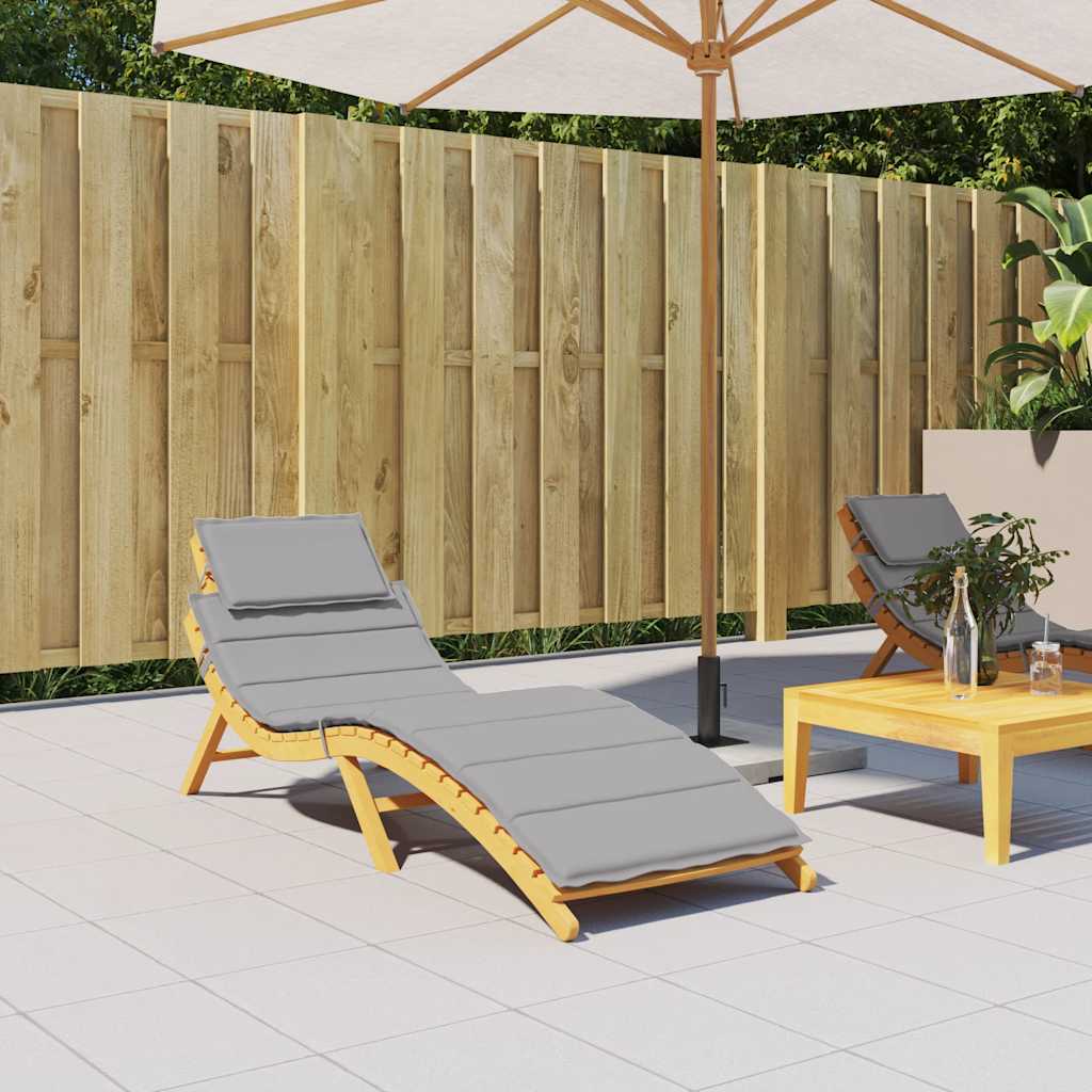 Sonnenliegen-Auflage Grau 186x58x4 cm Oxford-Gewebe