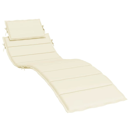 Sonnenliegen-Auflage Creme 186x58x4 cm Oxford-Gewebe