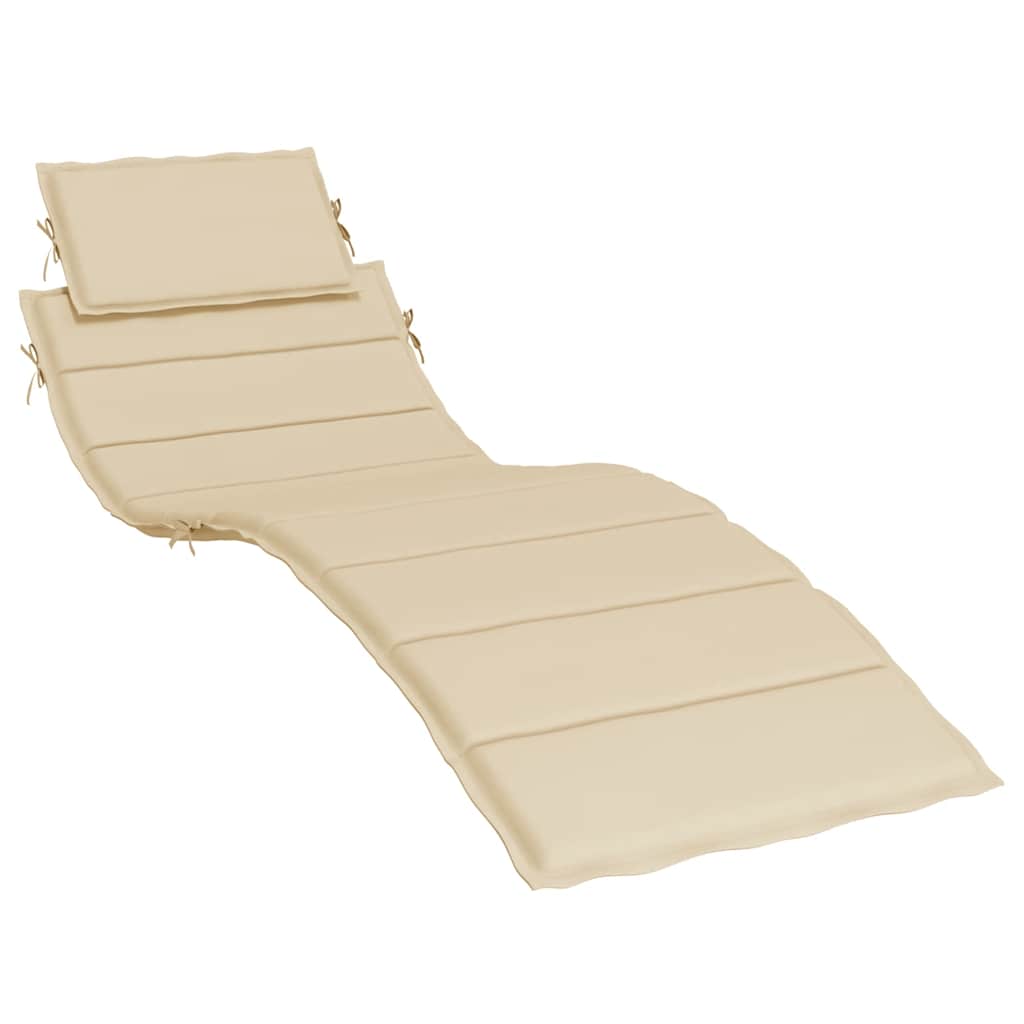 Sonnenliegen-Auflage Beige 186x58x4 cm Oxford-Gewebe