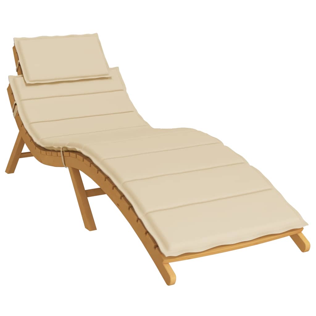 Sonnenliegen-Auflage Beige 186x58x4 cm Oxford-Gewebe