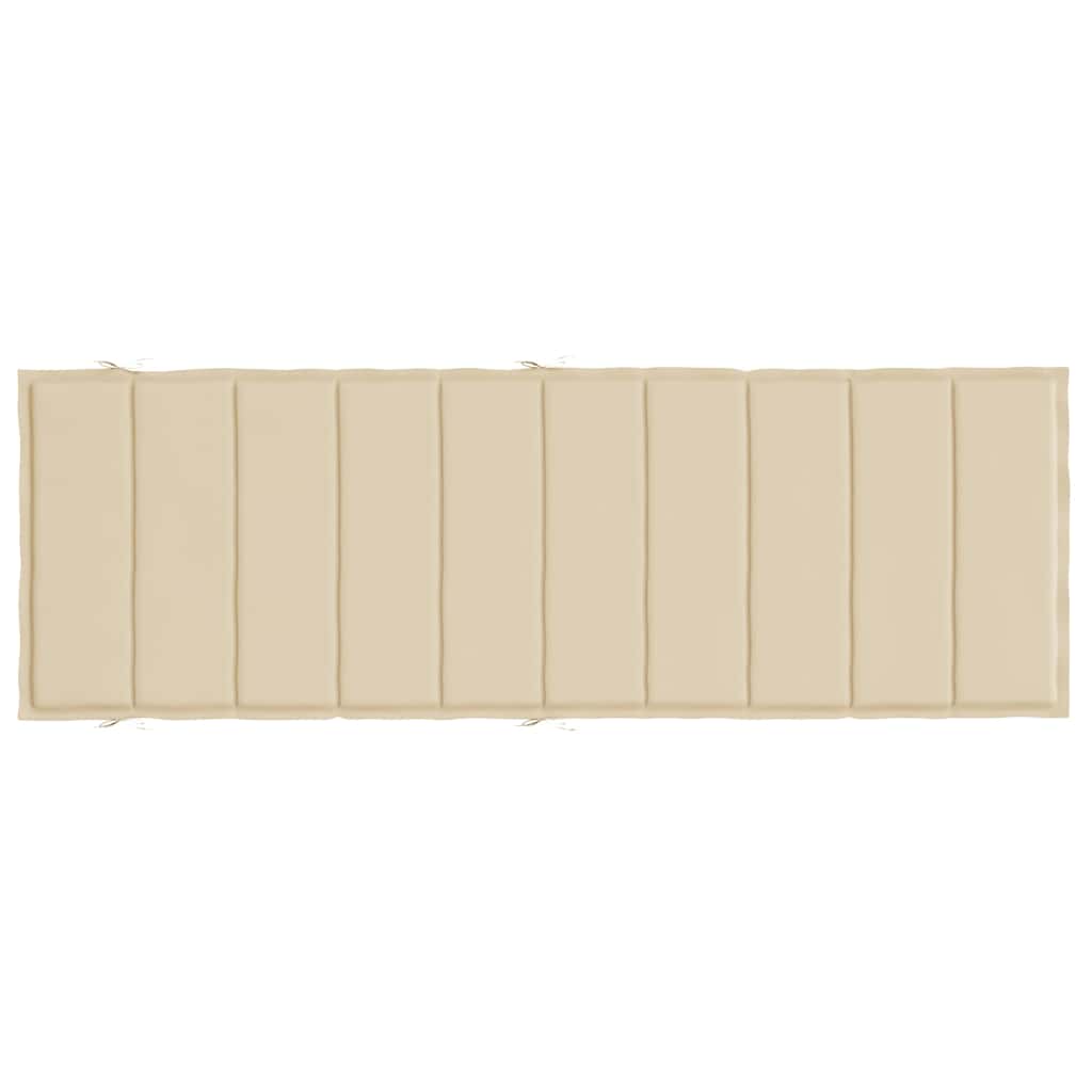 Sonnenliegen-Auflage Beige 186x58x4 cm Oxford-Gewebe