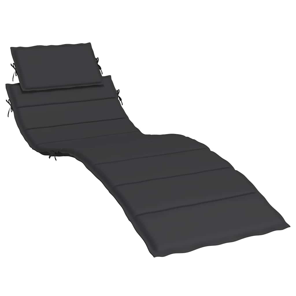 Sonnenliegen-Auflage Schwarz 186x58x4 cm Oxford-Gewebe