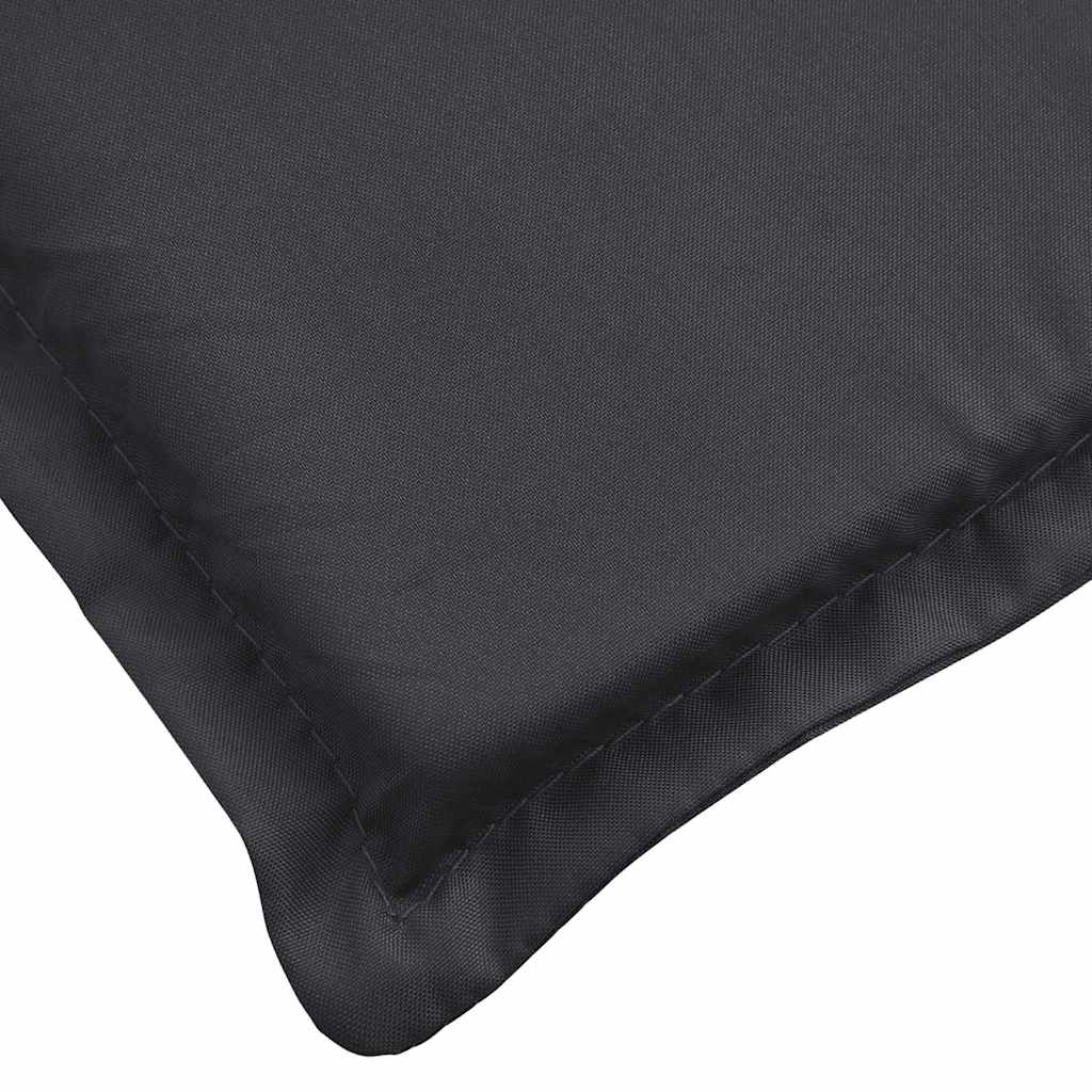 Sonnenliegen-Auflage Schwarz 186x58x4 cm Oxford-Gewebe