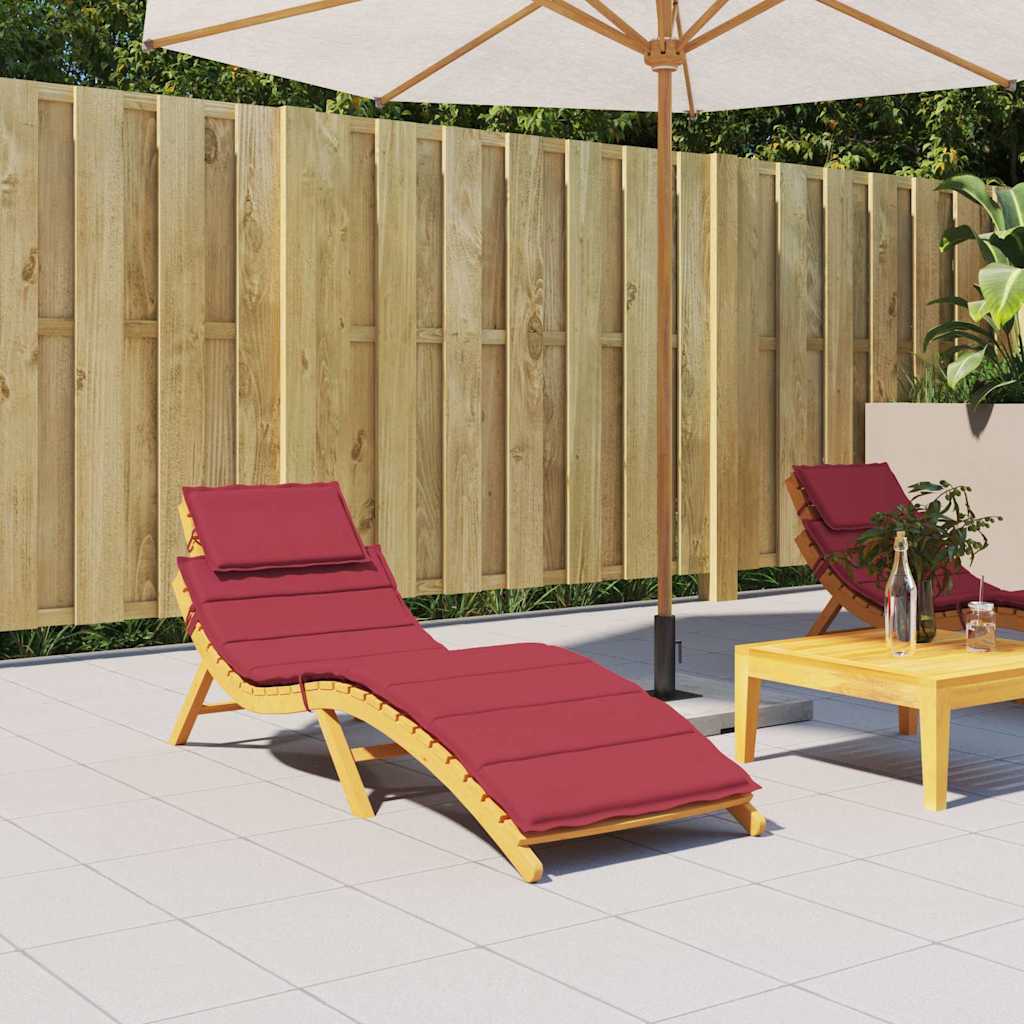 Sonnenliegen-Auflage Weinrot 186x58x4 cm Oxford-Gewebe