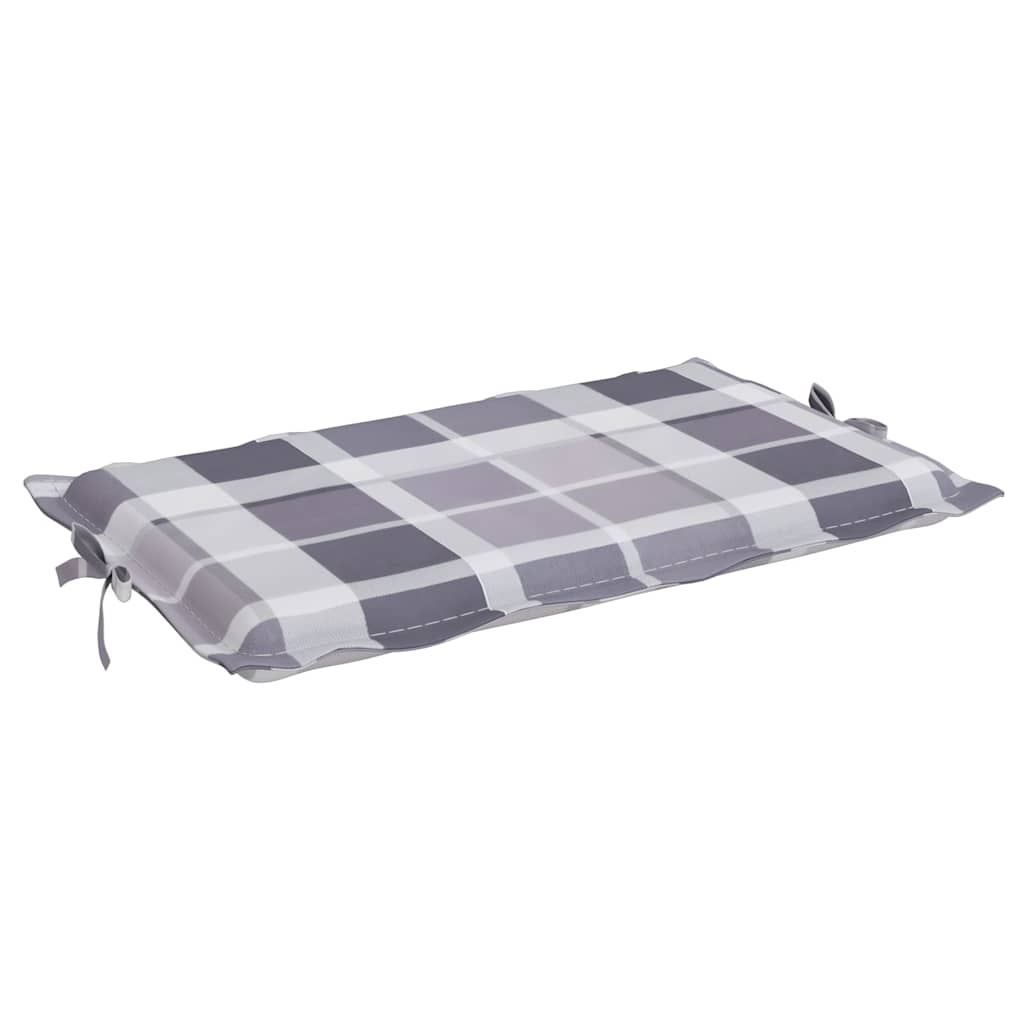 Sonnenliegen-Auflage Grau Karomuster 186x58x4 cm Oxford-Gewebe