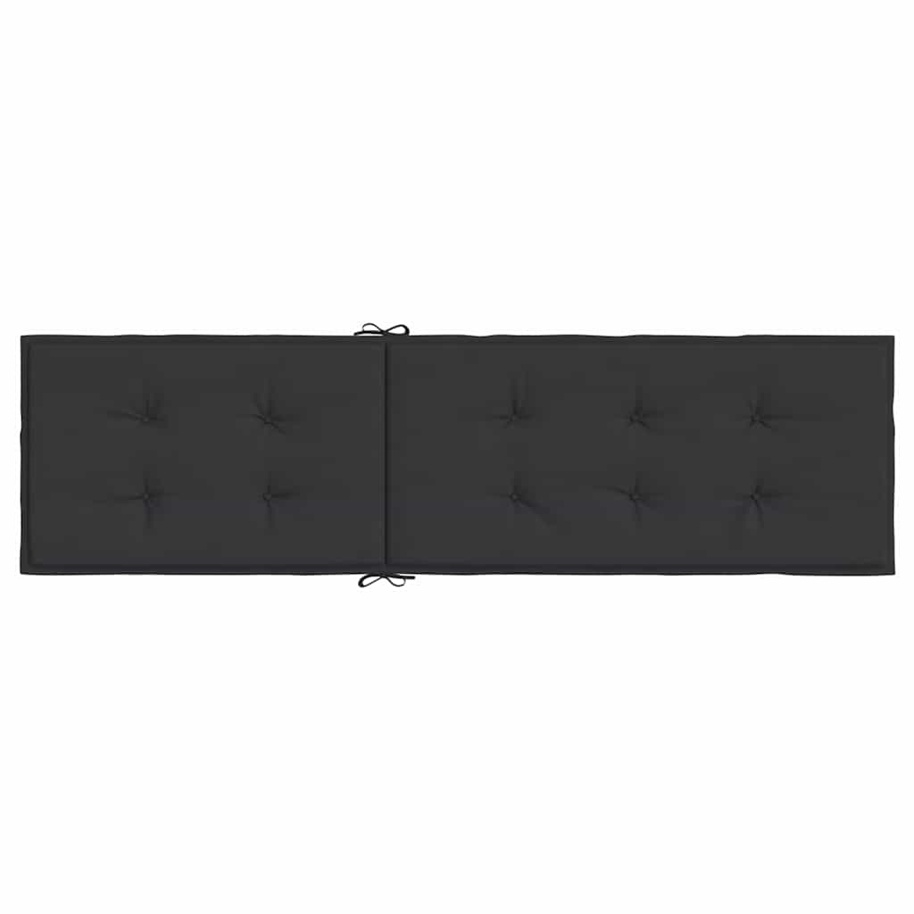 Liegestuhl-Auflage Schwarz (75+105)x50x4 cm
