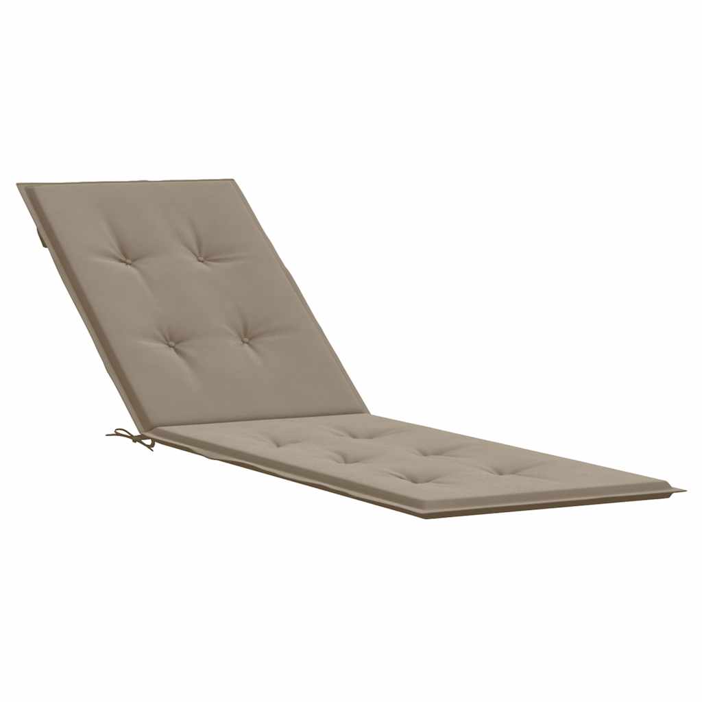Liegestuhl-Auflage Taupe (75+105)x50x4 cm