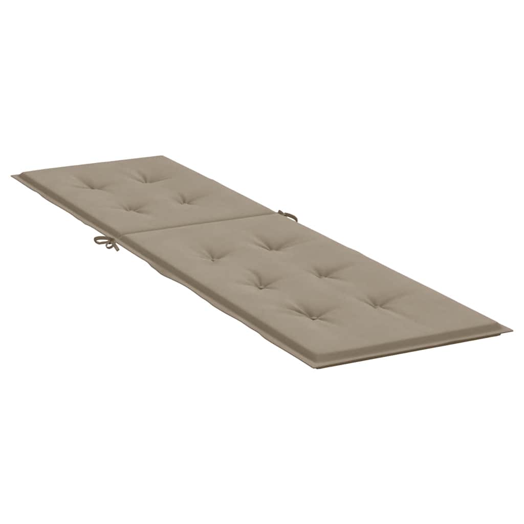 Liegestuhl-Auflage Taupe (75+105)x50x4 cm
