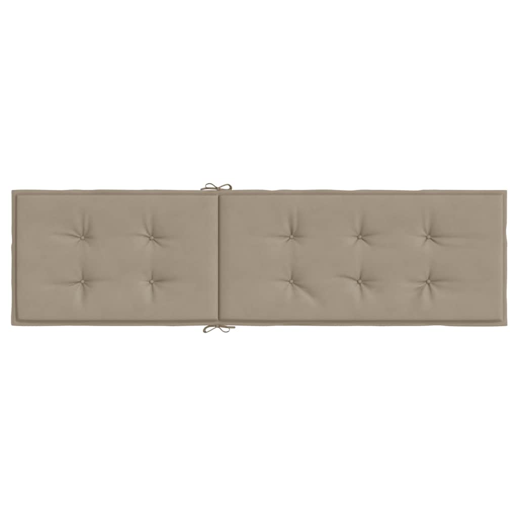 Liegestuhl-Auflage Taupe (75+105)x50x4 cm