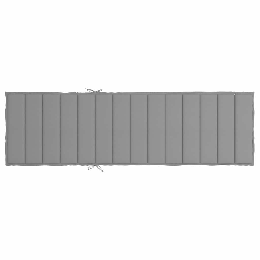 Sonnenliegen-Auflage Grau 200x50x3 cm Oxford-Gewebe