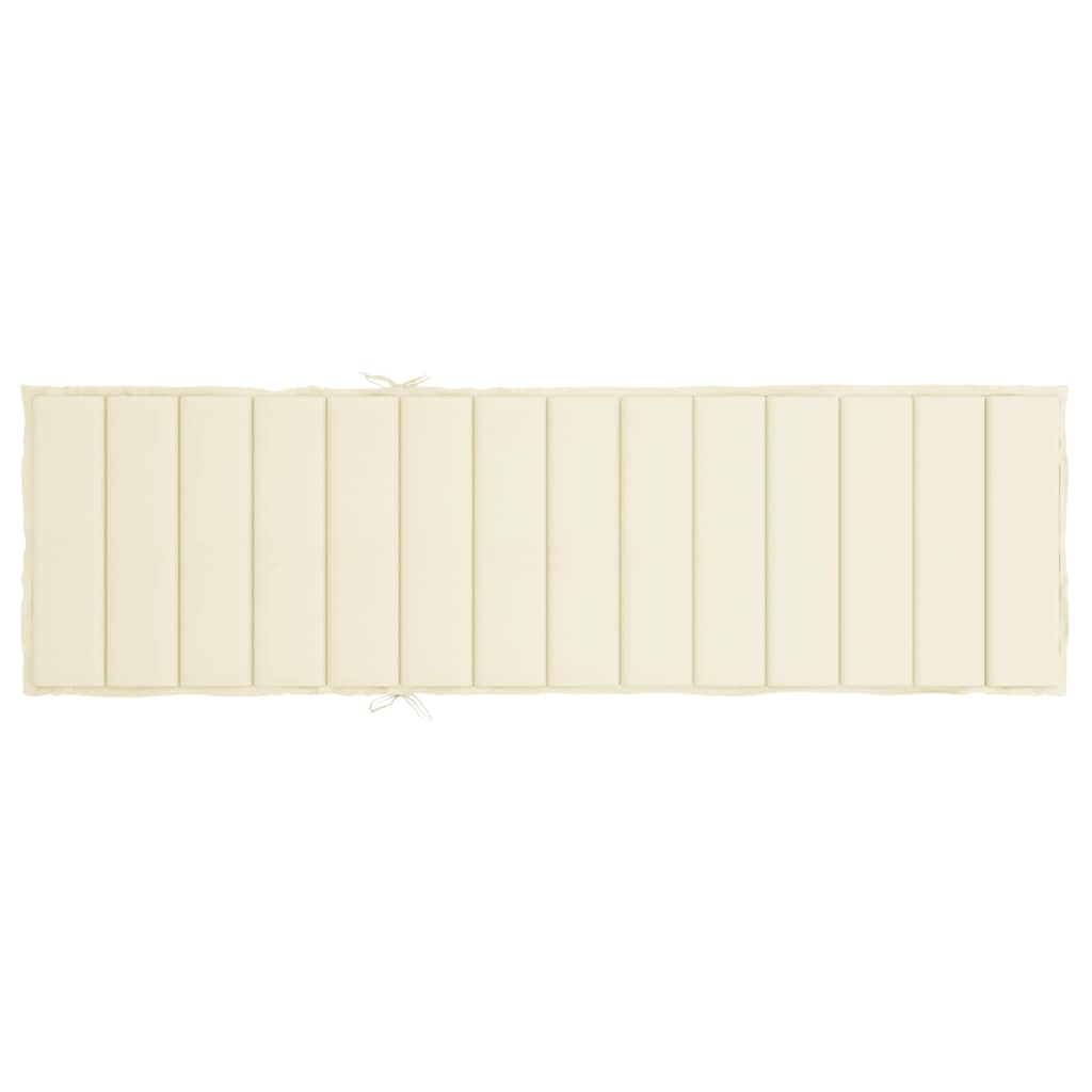 Sonnenliegen-Auflagen Oxford Stoff (100% Polyester) Creme