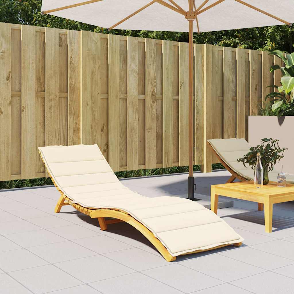 Sonnenliegen-Auflagen Oxford Stoff (100% Polyester) Creme