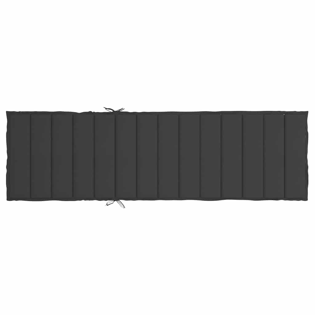 Sonnenliegen-Auflagen Schwarz